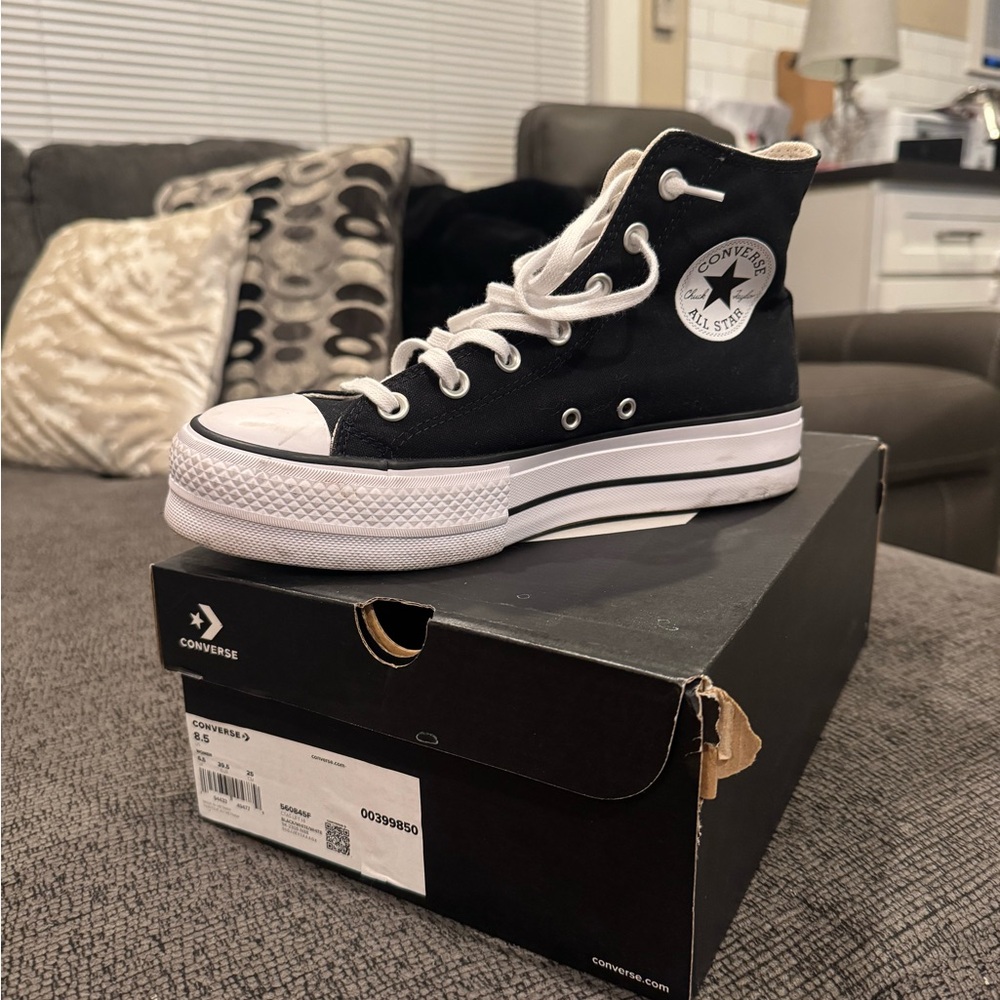 Converse Black and White High-Top Sneakers